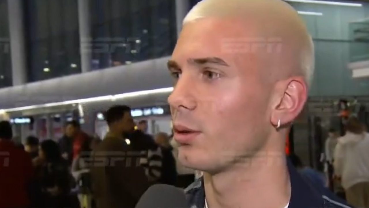 Franco Mastantuono presente en el Monumental para el partido de River contra Blooming