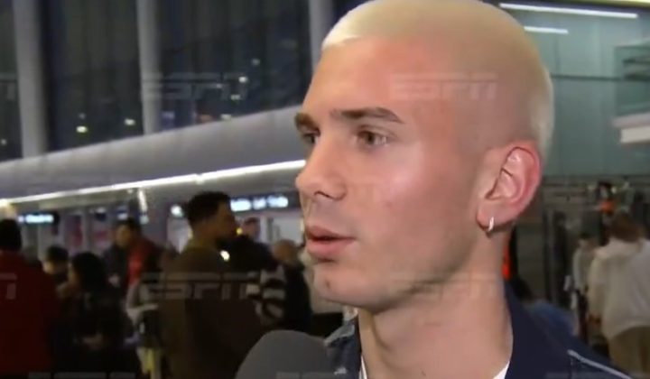 Franco Mastantuono presente en el Monumental para el partido de River contra Blooming