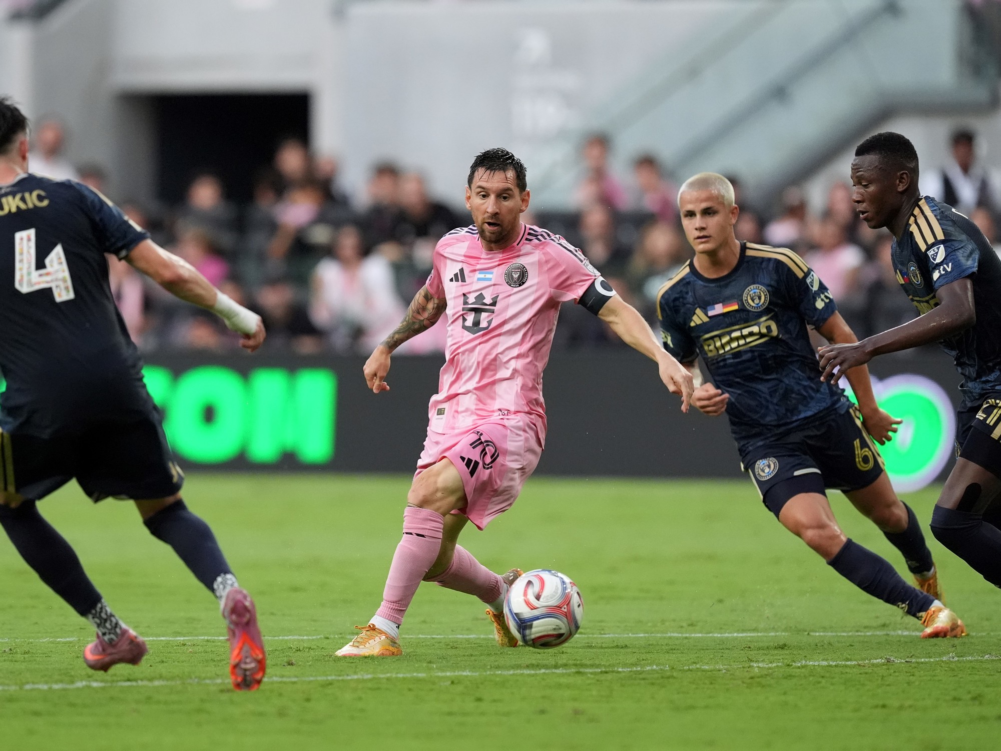 Lionel Messi in action during an Inter Miami match.