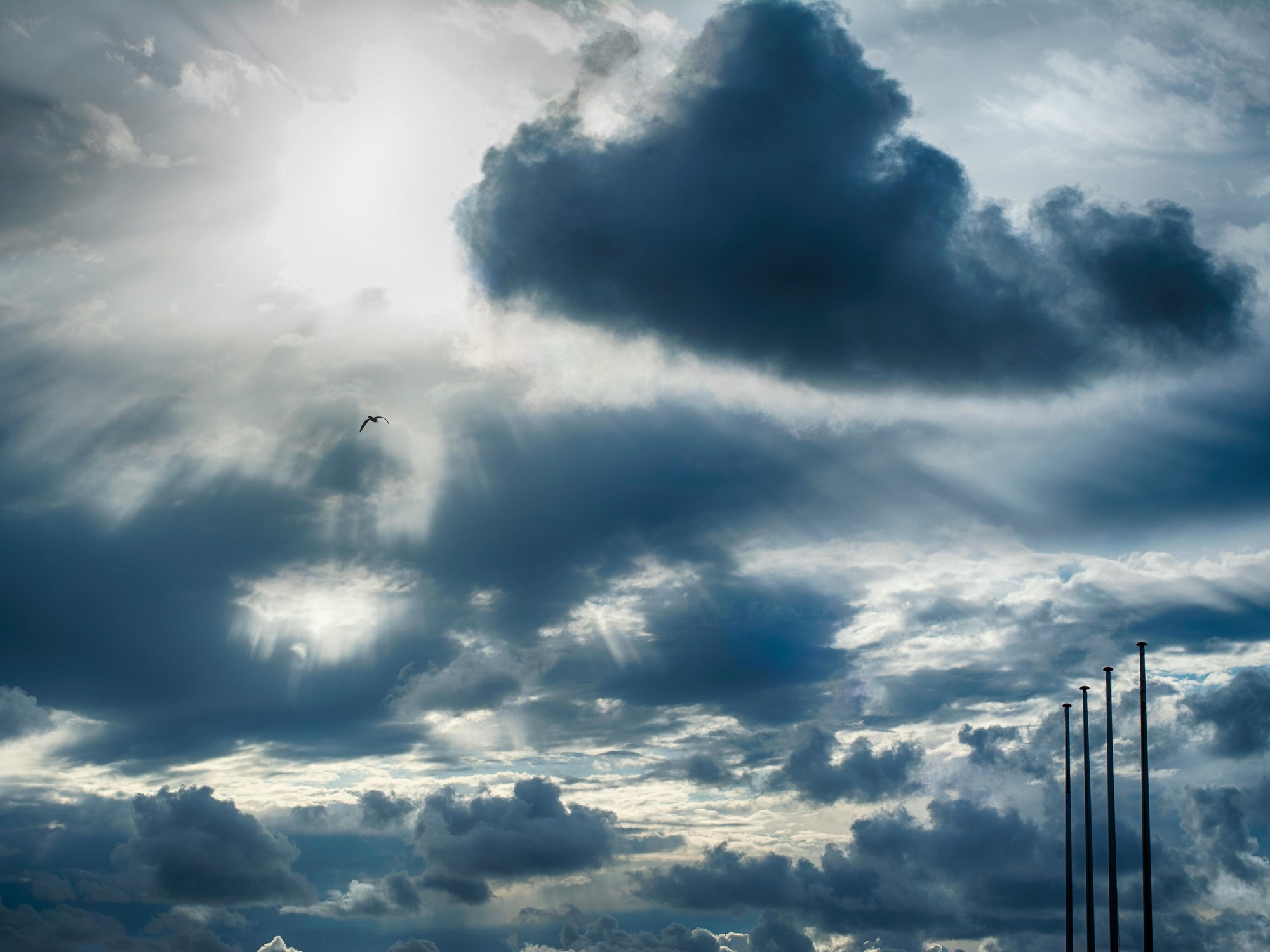 Cloudy sky over the city of Montevideo, Uruguay