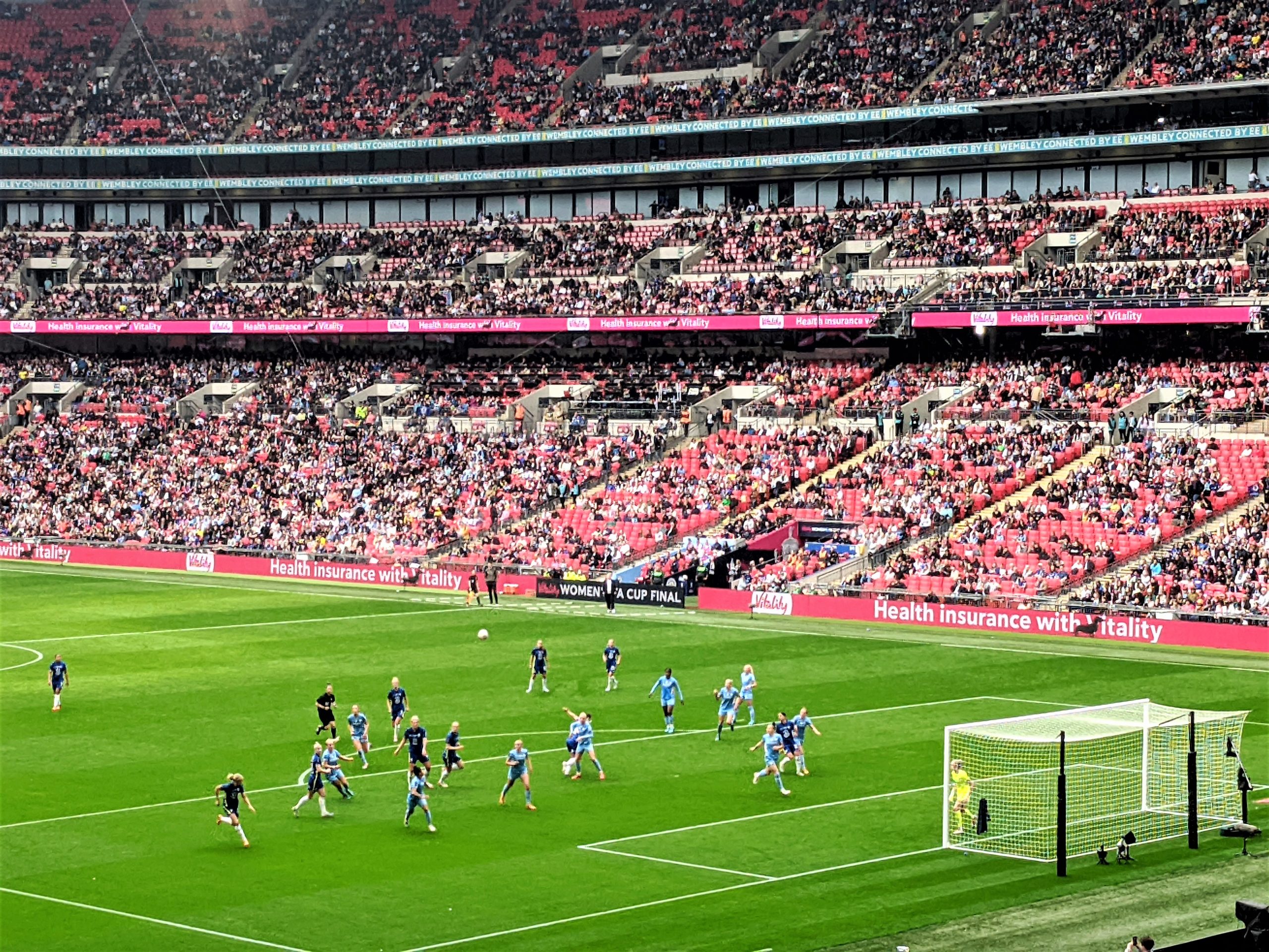 Alex Scott presenting Football Focus live from Wembley Stadium before the FA Cup final between Chelsea and Manchester City.