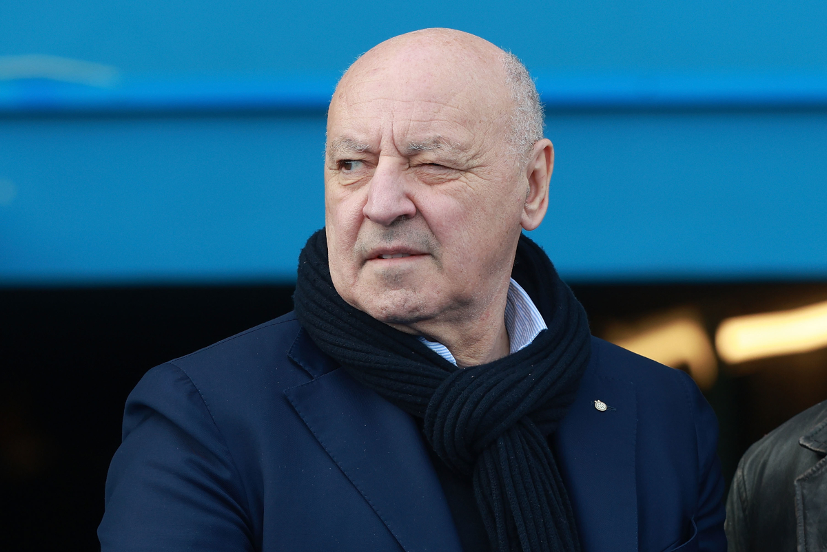 Inter Milan President Giuseppe Marotta observing a football match