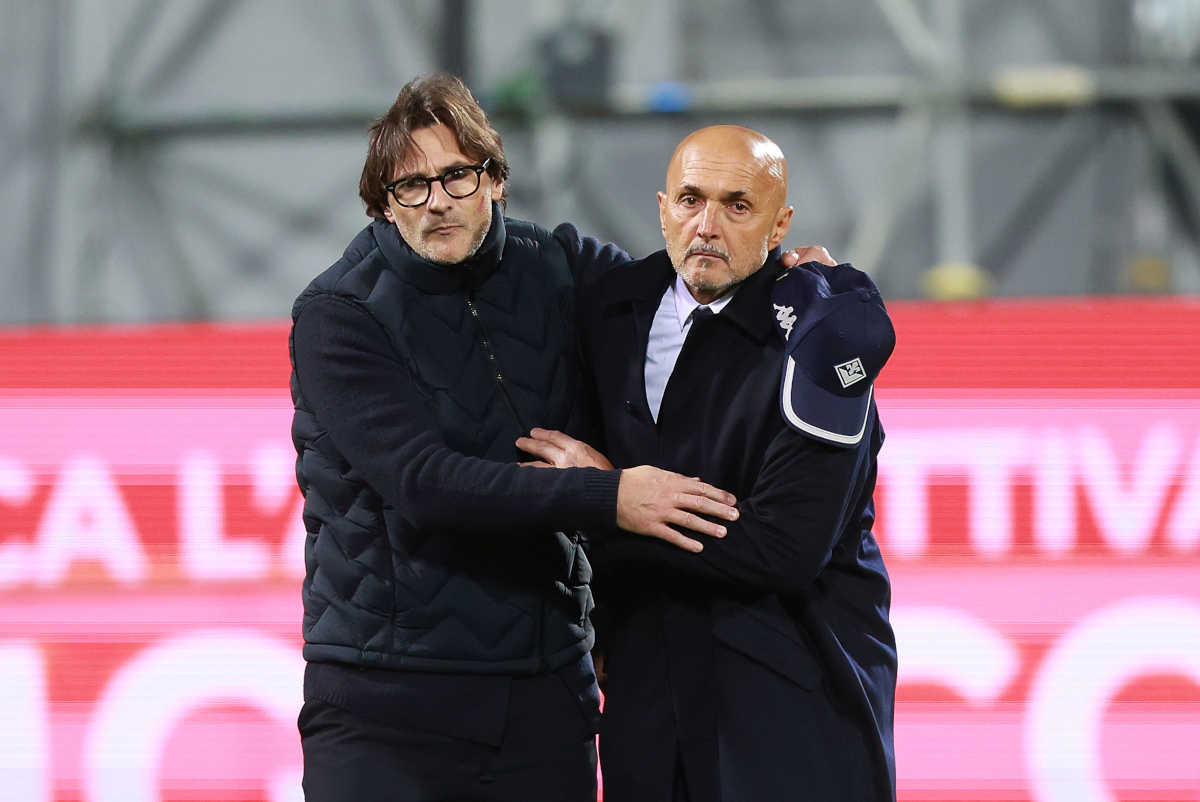 Juventus and Fiorentina players in action during a Serie A match
