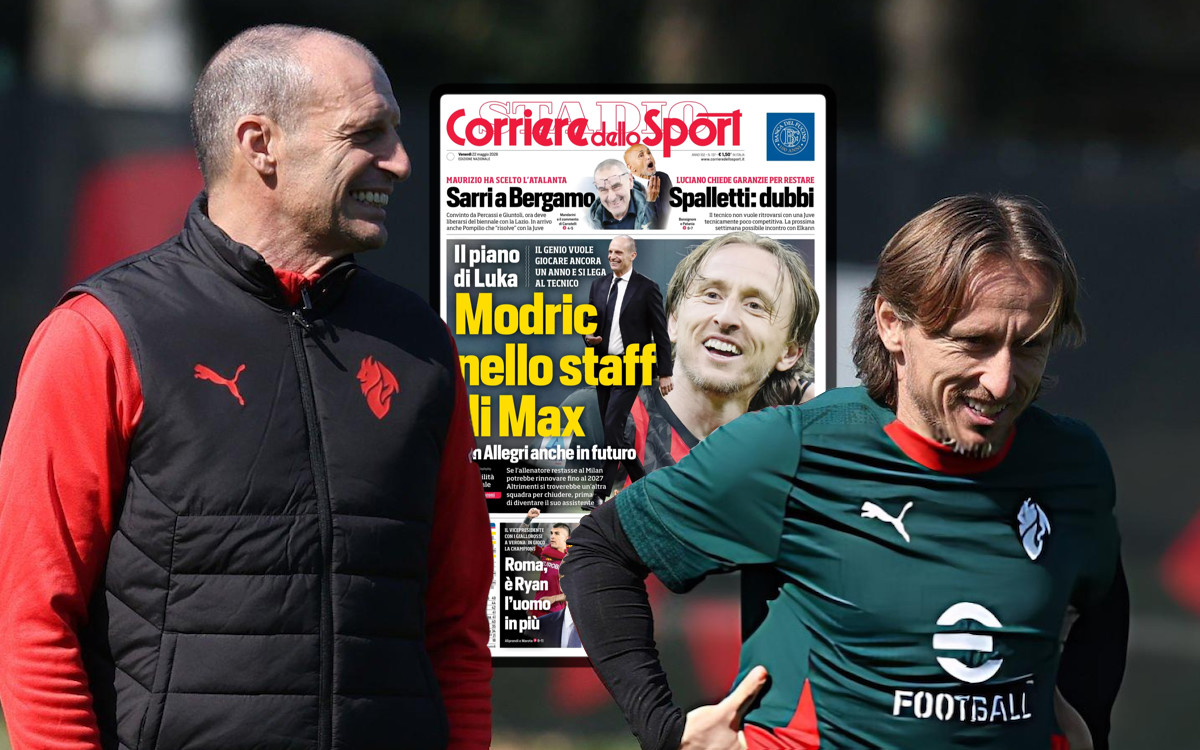 Luka Modric in AC Milan training gear during a practice session.