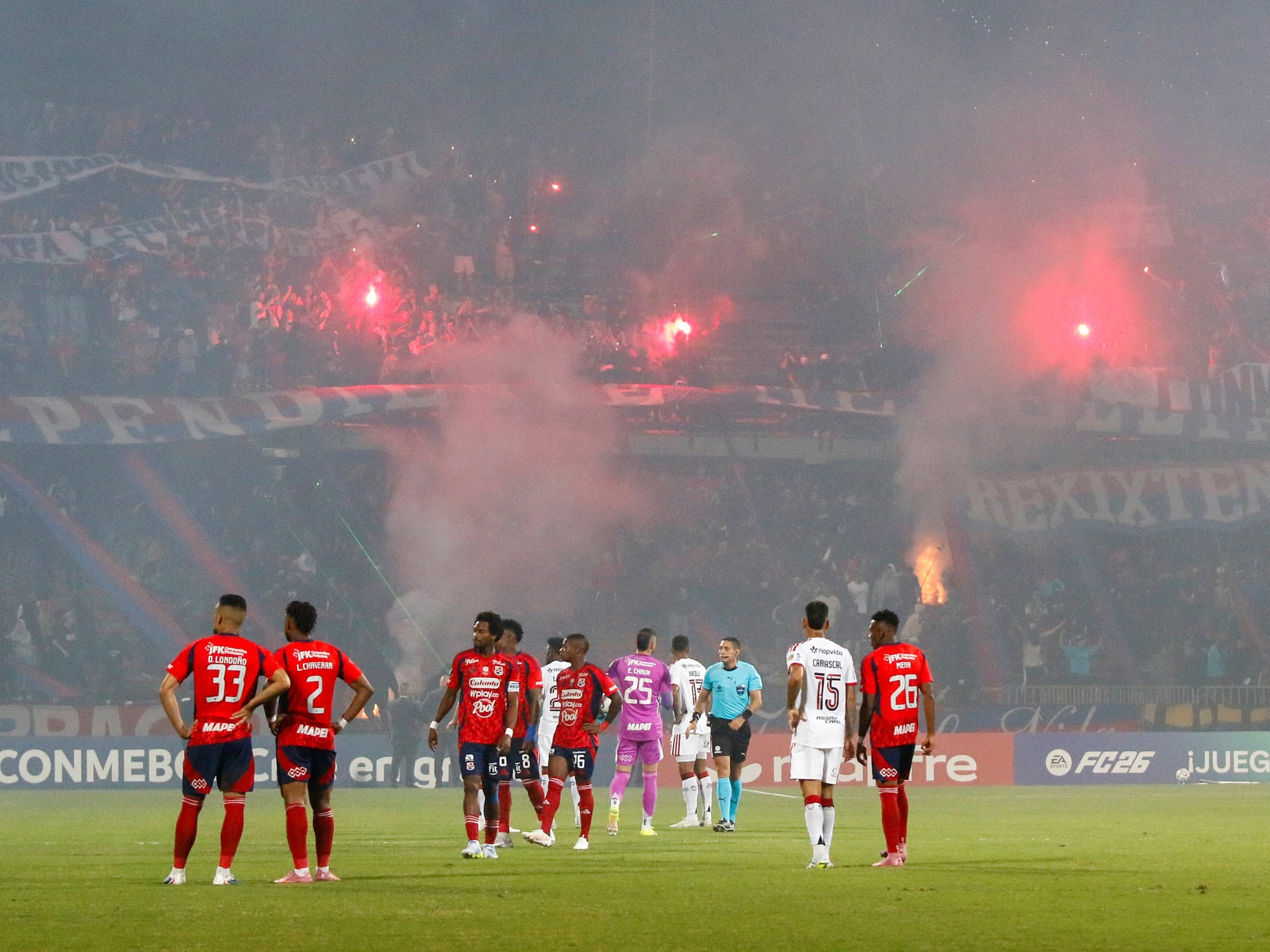 Estudiantes de La Plata stadium during a Copa Libertadores match