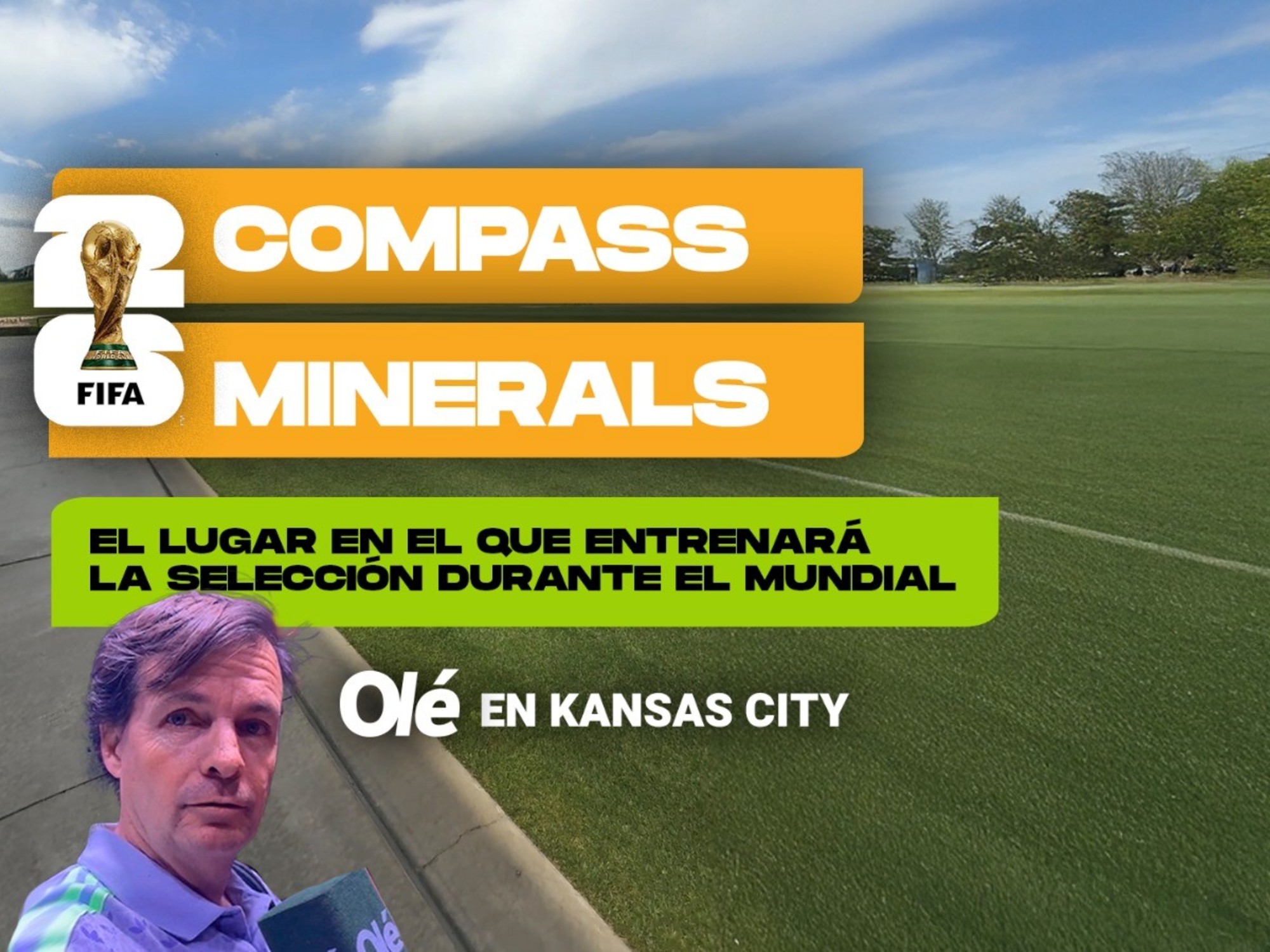 Exterior view of the Compass Minerals National Performance Center, the training ground for the Argentina national football team.