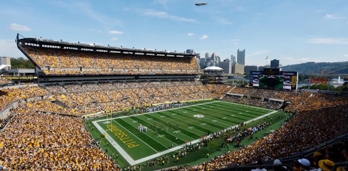 Exterior view of a Pittsburgh landmark or stadium, hinting at the city's readiness to host the NFL Draft.