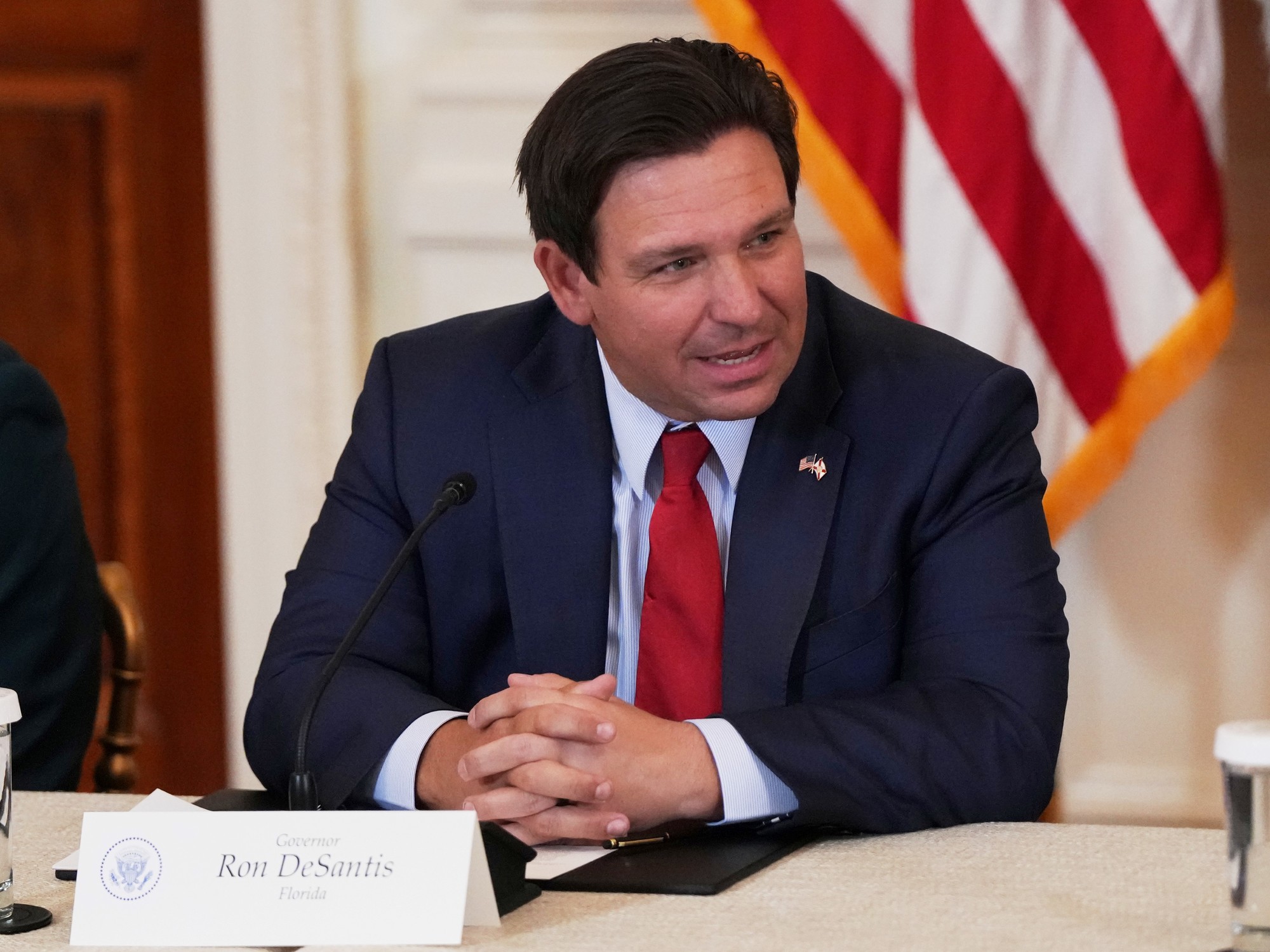 Florida Governor Ron DeSantis at a bill signing ceremony.