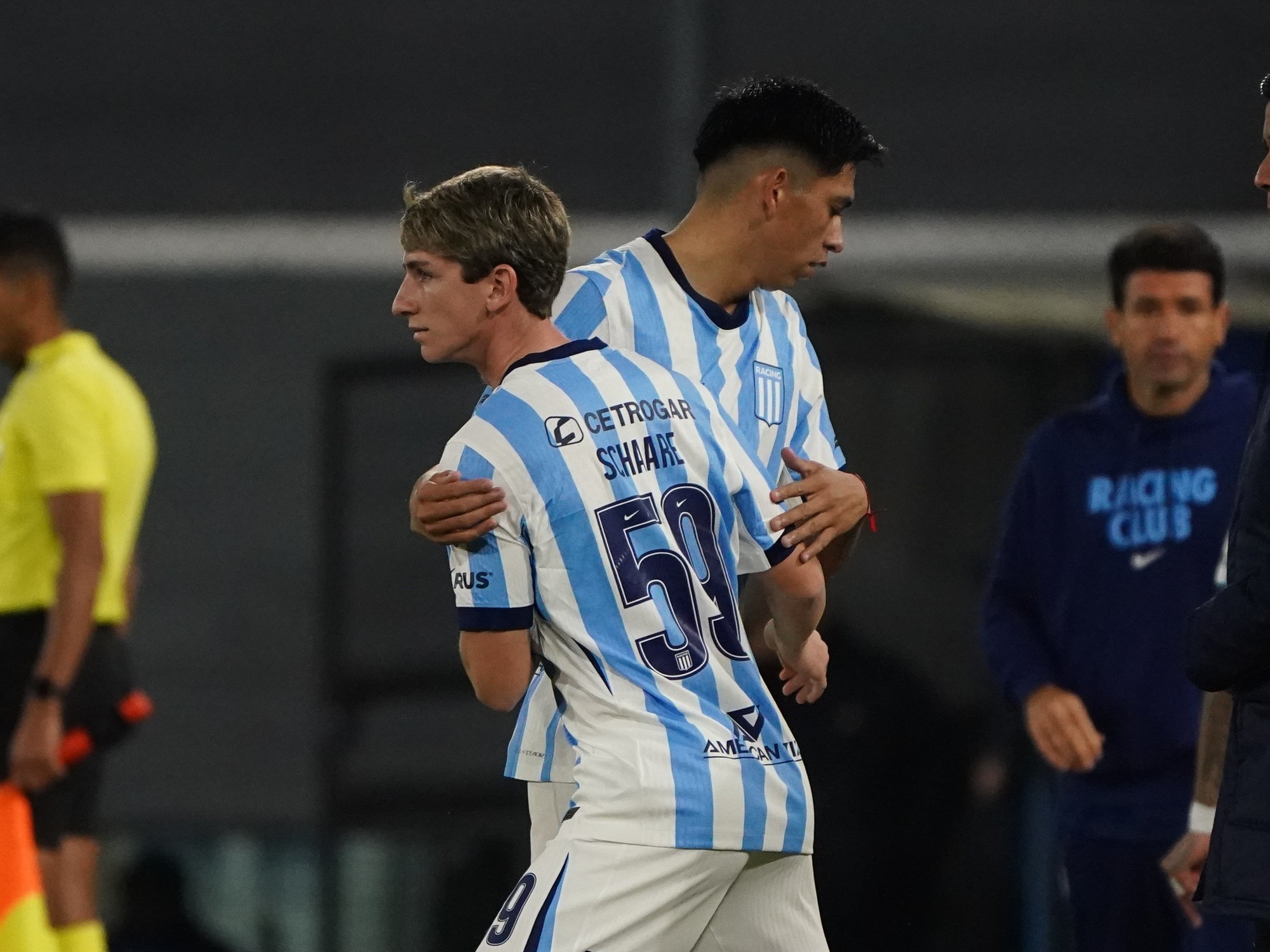 Racing Club de Avellaneda players during a match