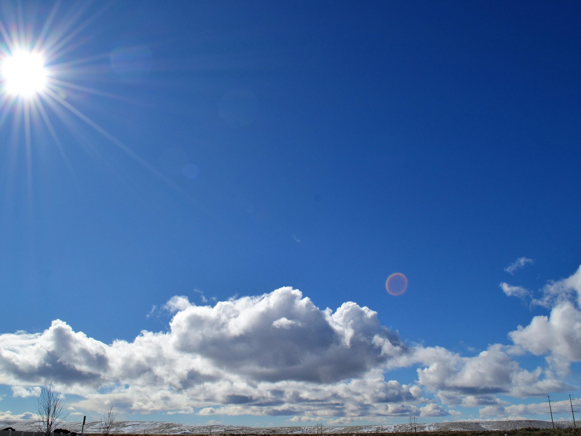 Cloudy sky over Iquique, Chile, on a mild day.