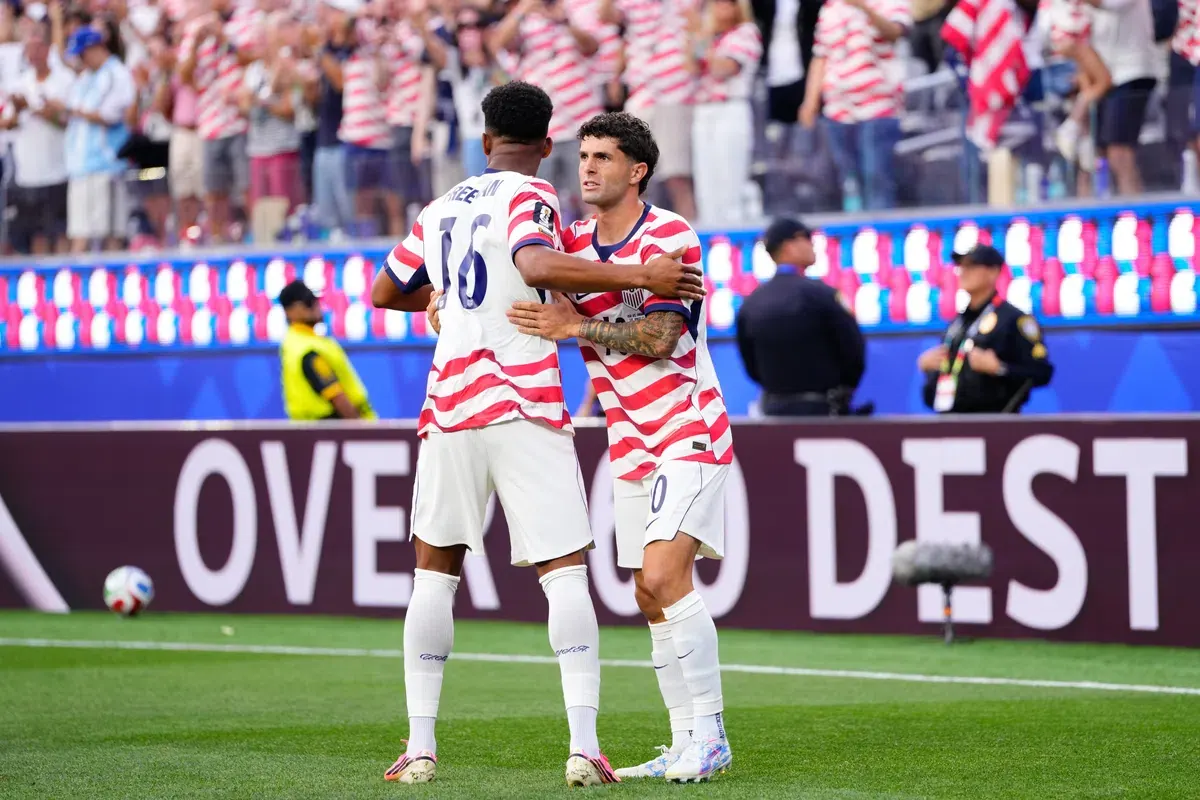 Christian Pulisic in action for the United States national team.