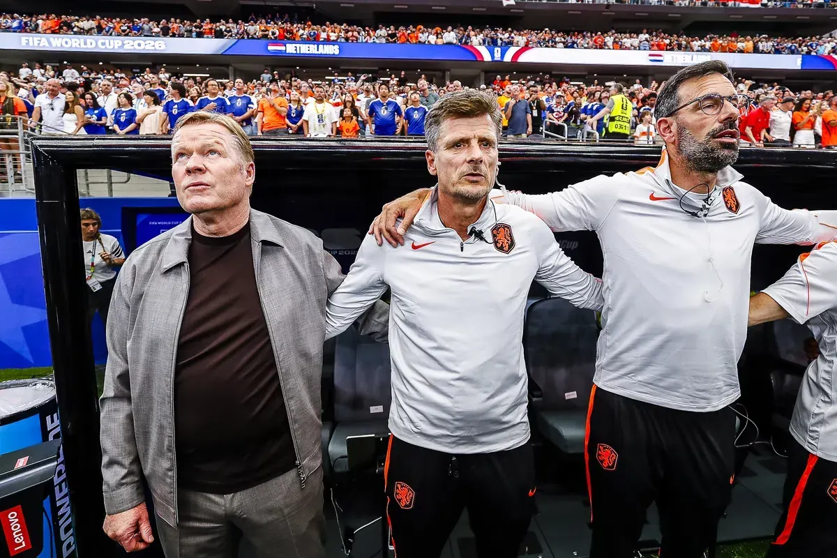 Netherlands national football team players in action during a match.