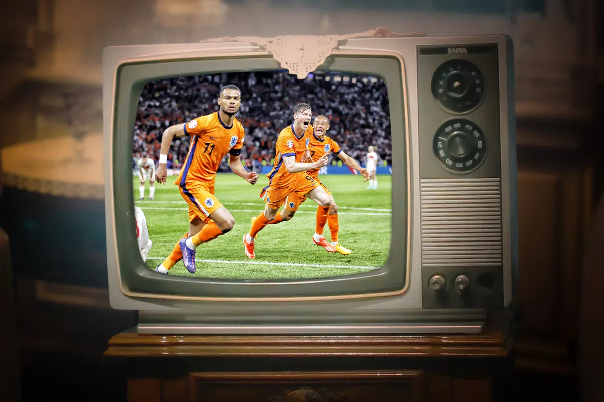 Spelers van het Nederlands elftal tijdens een training
