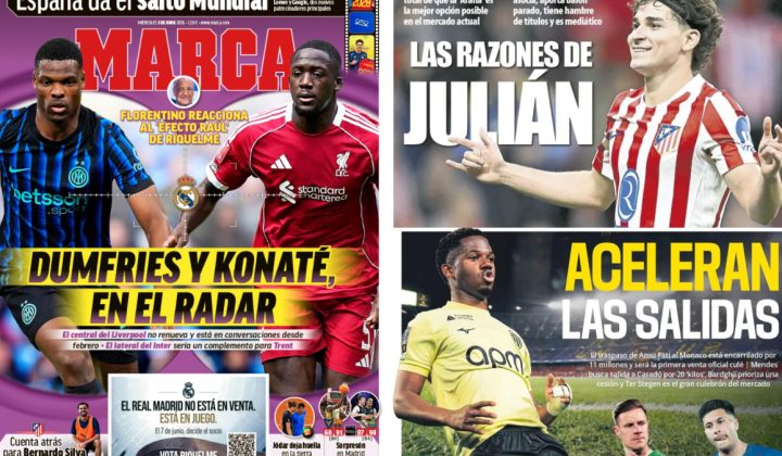 Portadas del Día: Florentino Pérez Reacciona, Detalles sobre Julián Álvarez y Más