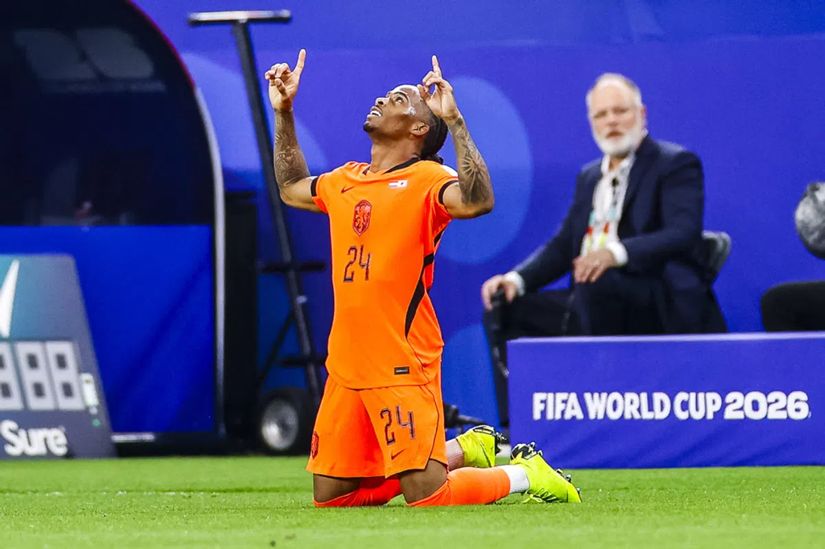 Crysencio Summerville in action for the Netherlands National Team.