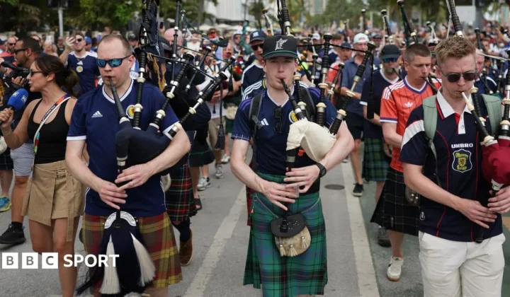 Scotland Supporters Paint Miami Green and White Ahead of Brazil Clash