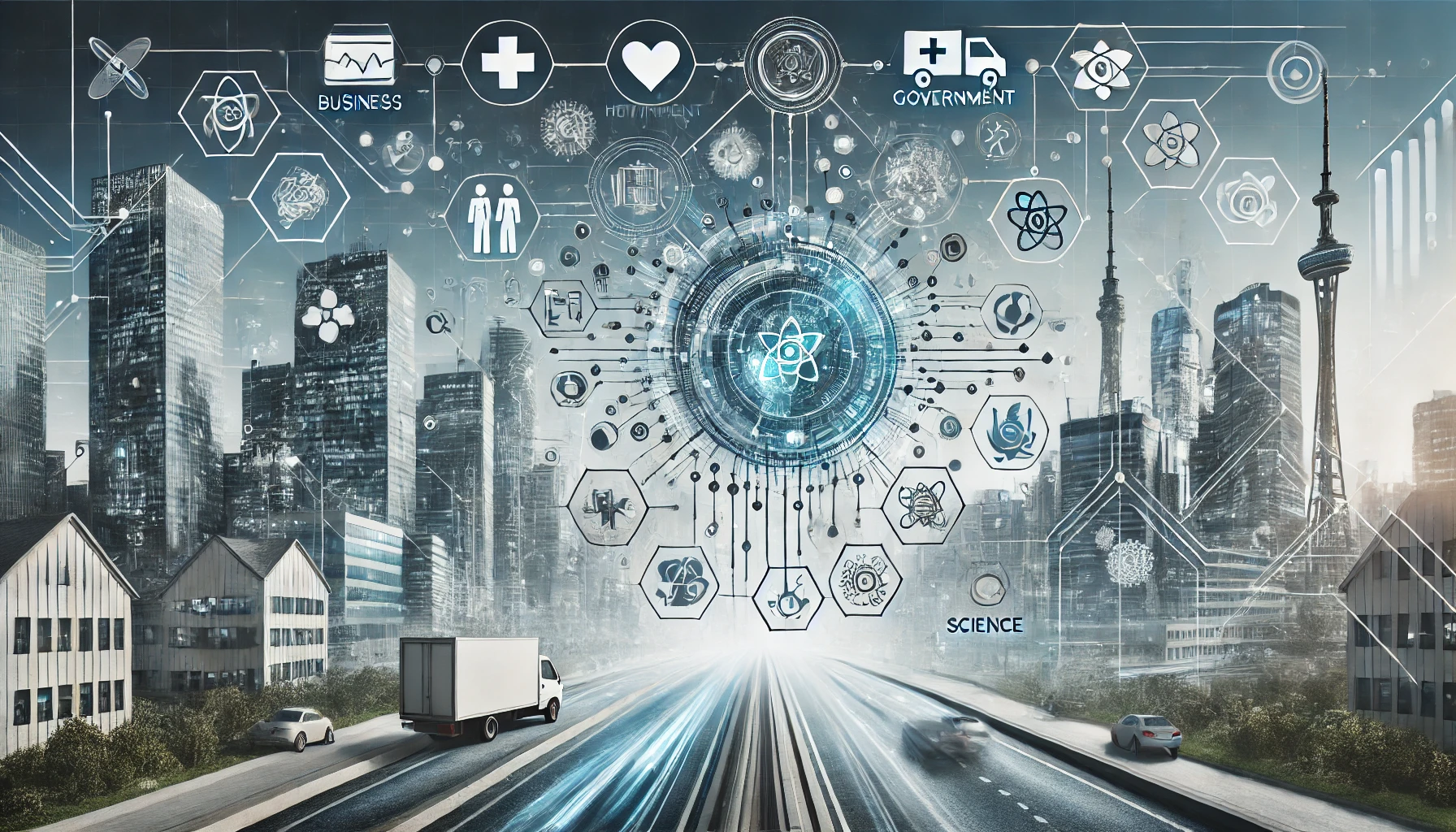 A conceptual image representing artificial intelligence and digital data streams.