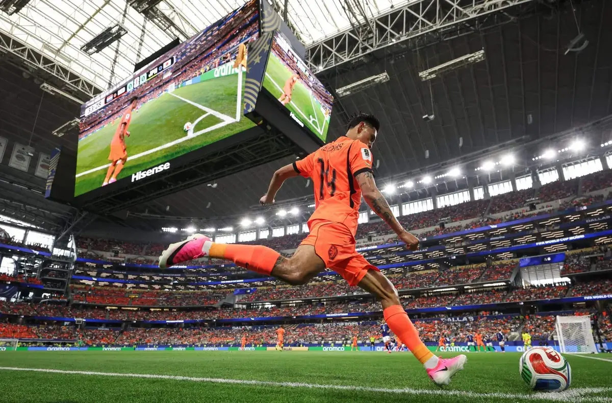 A moment from the Netherlands vs. Japan match at the FIFA World Cup 2026.