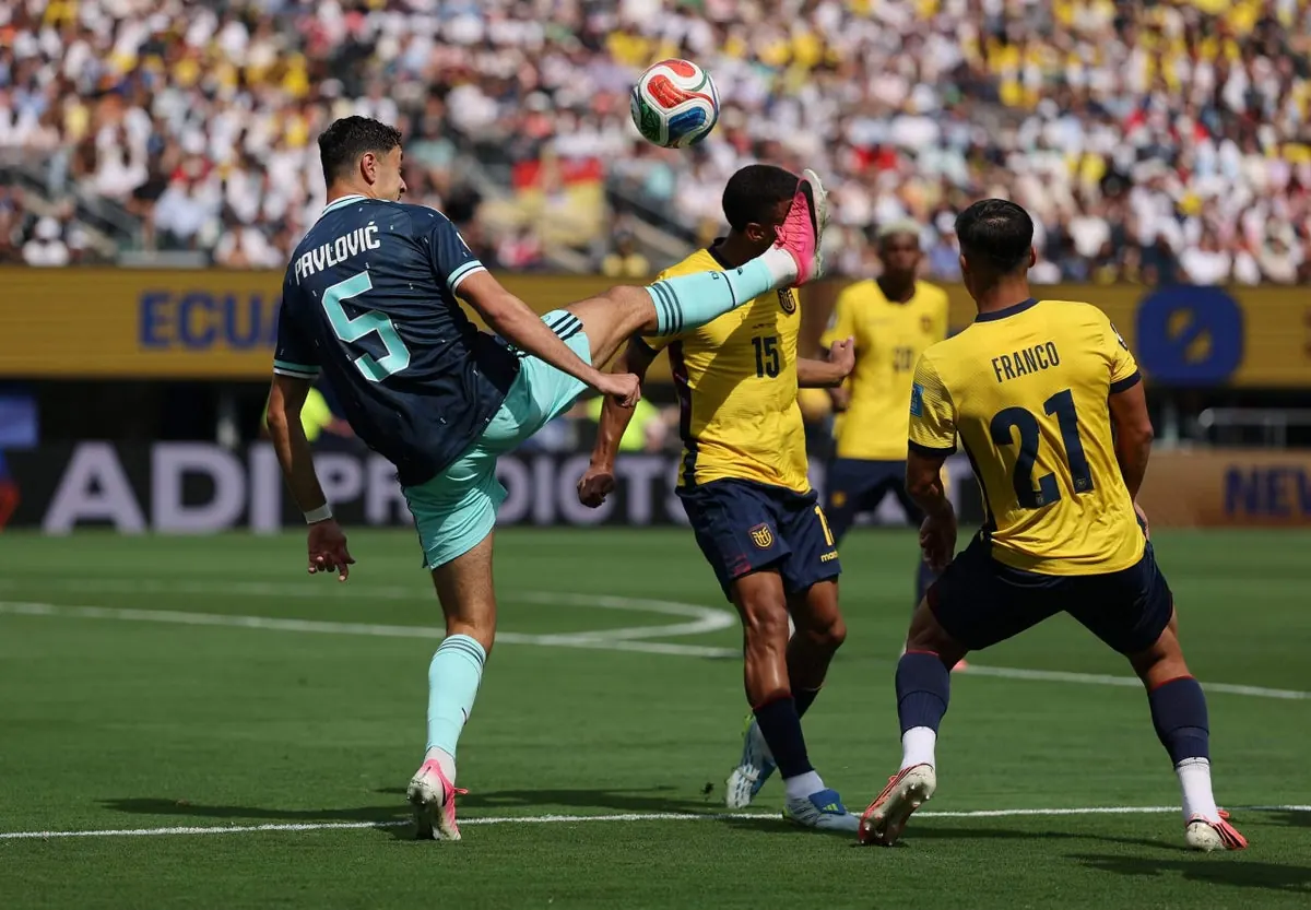 Players in action during a FIFA World Cup 2026 knockout stage match.