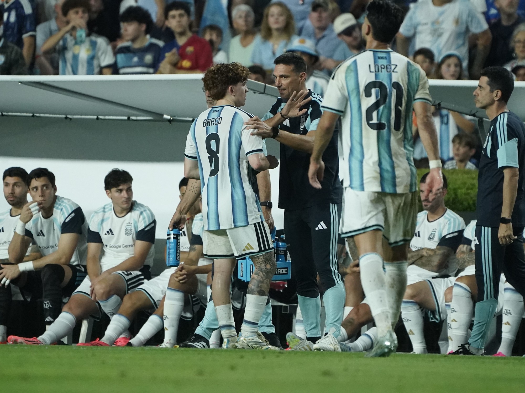 Argentina national football team players in training