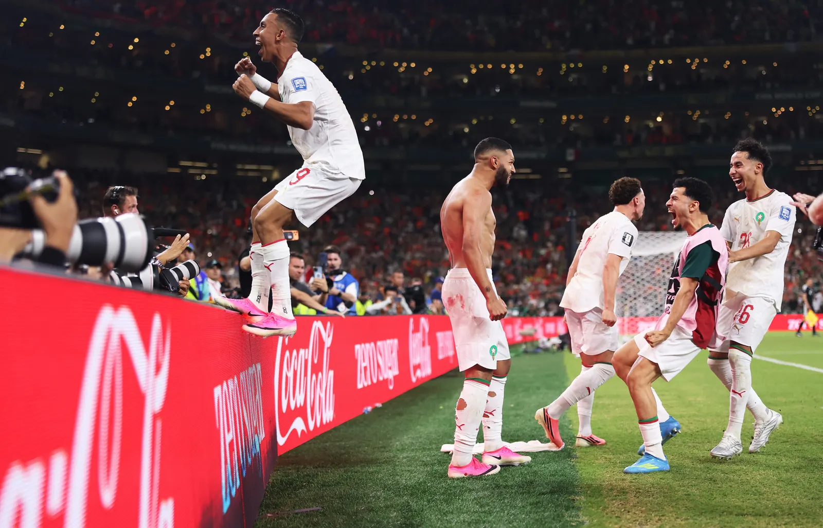 Players from Morocco and the Netherlands compete during their FIFA World Cup 2026 Round of 32 match.