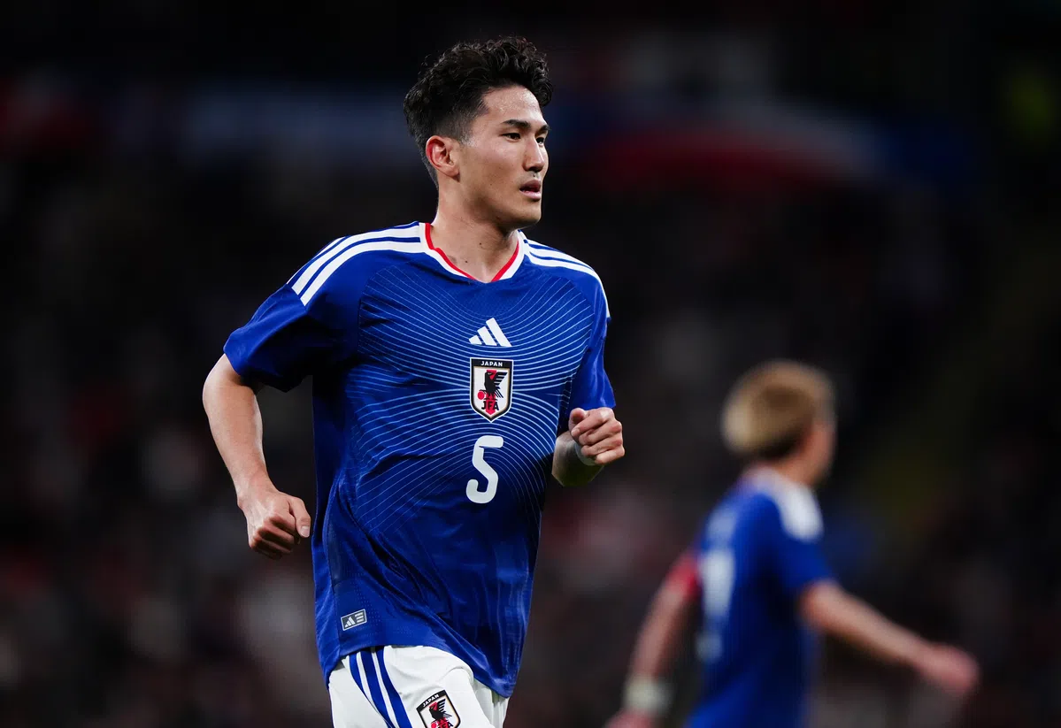 Tsuyoshi Watanabe, defender for Feyenoord and the Japan national team, in action.