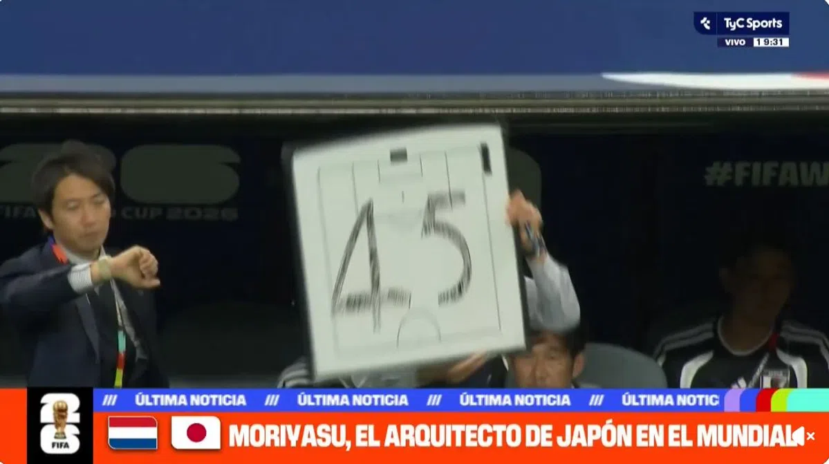 Japan Coach’s Touchline Tactics: A Tactical Board Against the Netherlands
