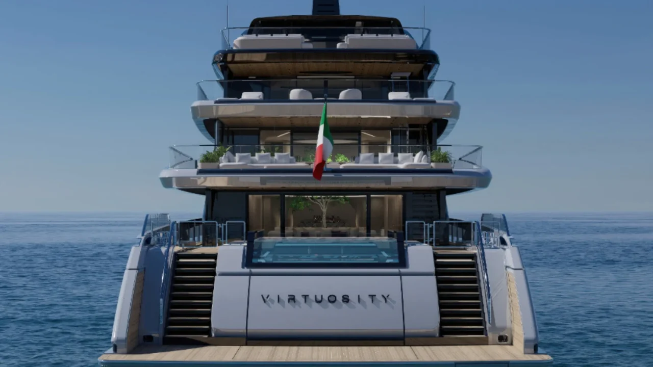 Sanlorenzo unveils “Virtuosity,” a 74-meter superyacht with a living tree and underwater window