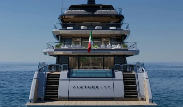 Sanlorenzo unveils “Virtuosity,” a 74-meter superyacht with a living tree and underwater window
