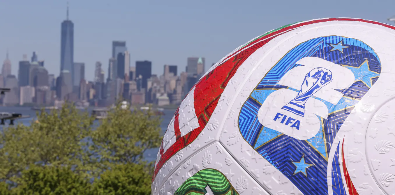 A digital representation of the FIFA World Cup trophy, symbolizing the upcoming 2026 tournament.