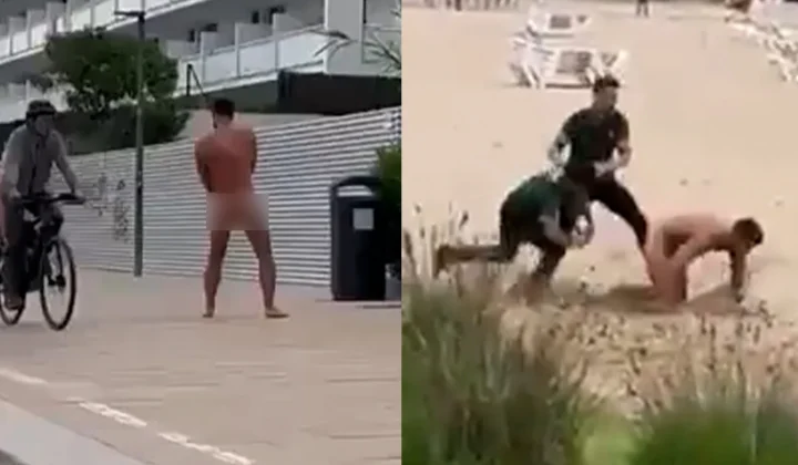 Turista Desnudo y Agresivo Provoca Caos en el Paseo Marítimo de Ibiza