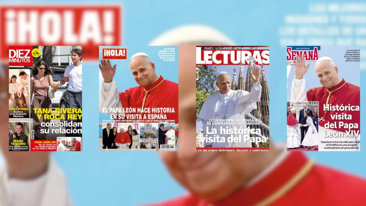 Spanish Magazines Highlight Pope Leo XIV’s Visit and Celebrity Romance