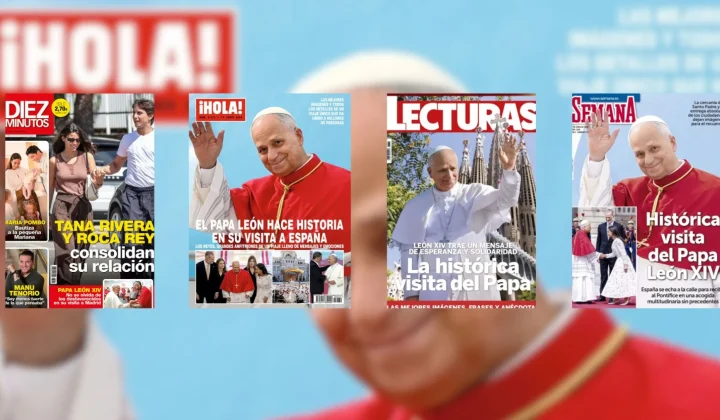 Spanish Magazines Highlight Pope Leo XIV’s Visit and Celebrity Romance