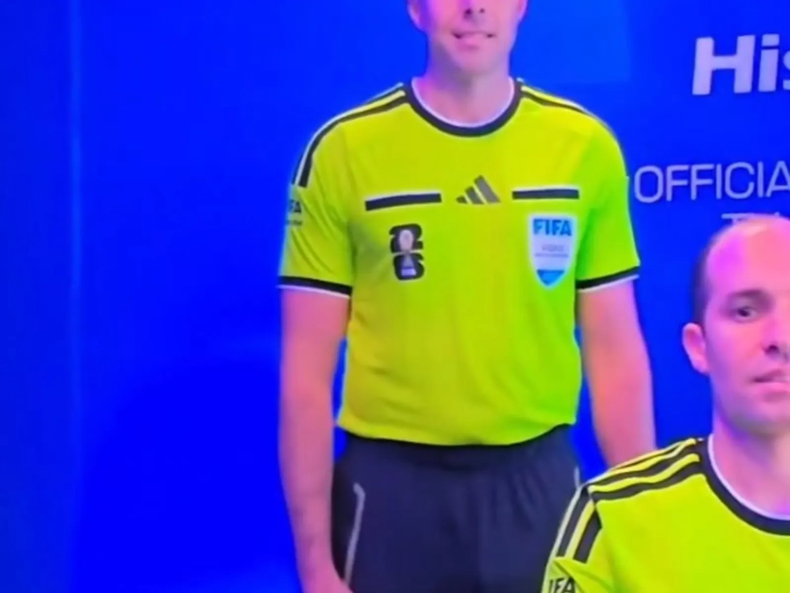 Australian VAR official Shaun Evans in a VAR booth
