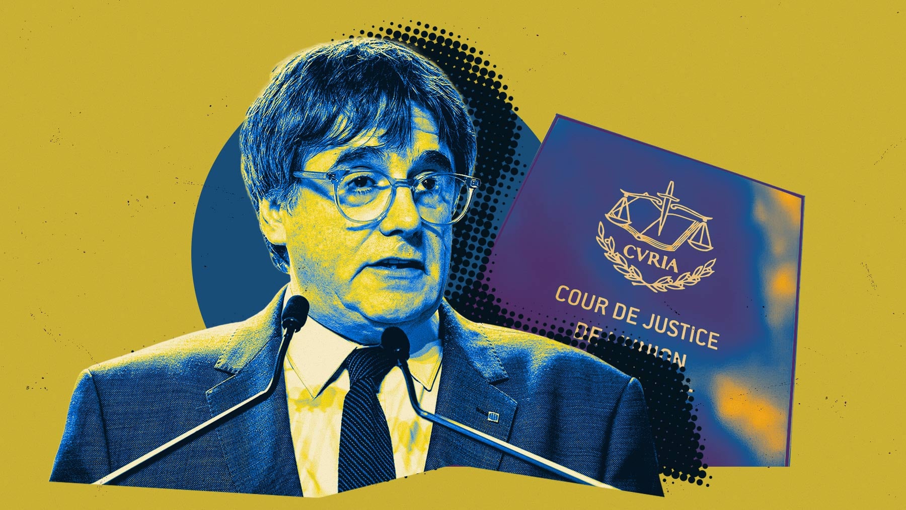 Carles Puigdemont, former President of Catalonia, at a press conference.