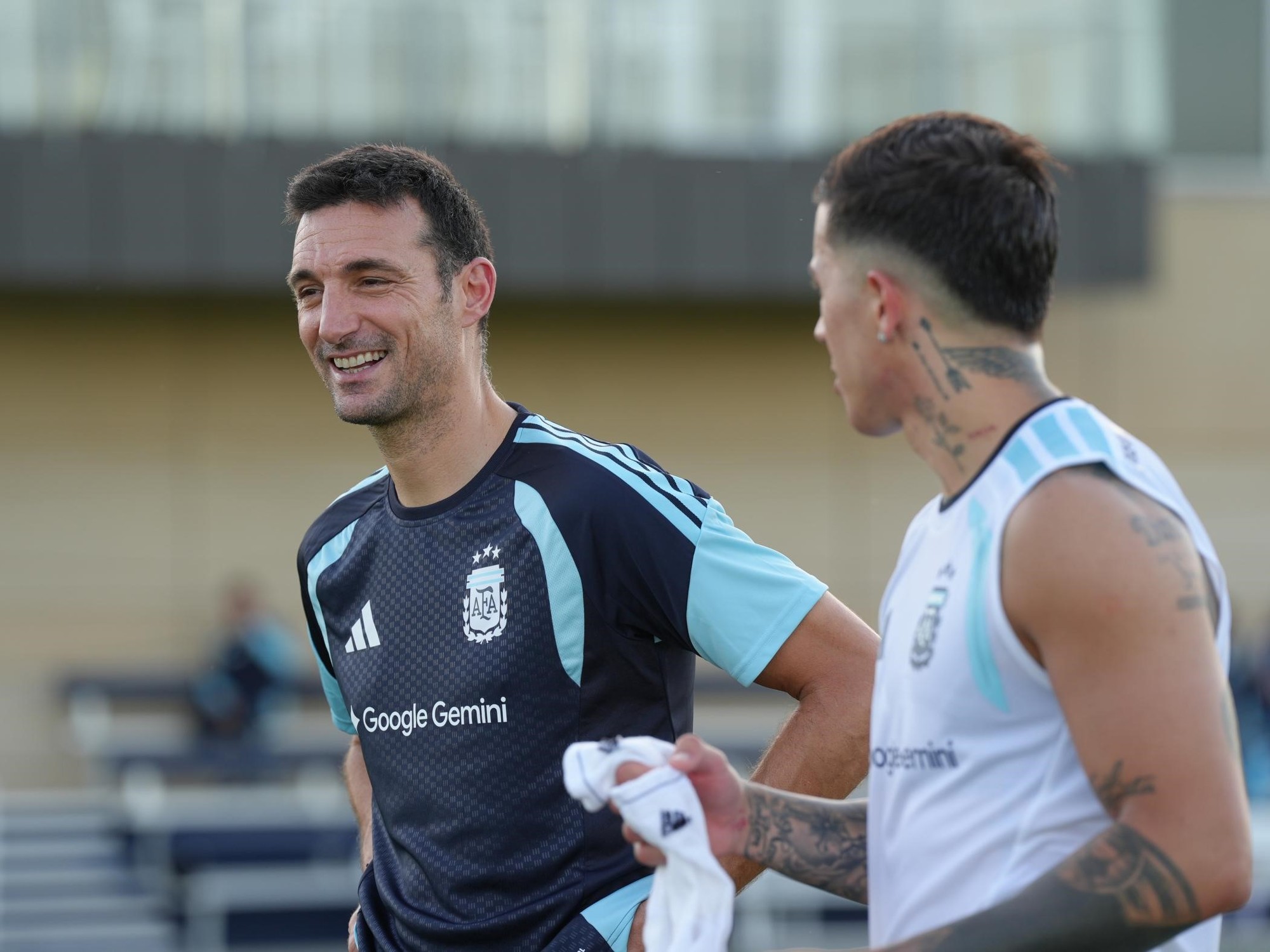 Lionel Messi in training with the Argentina national football team in the United States.