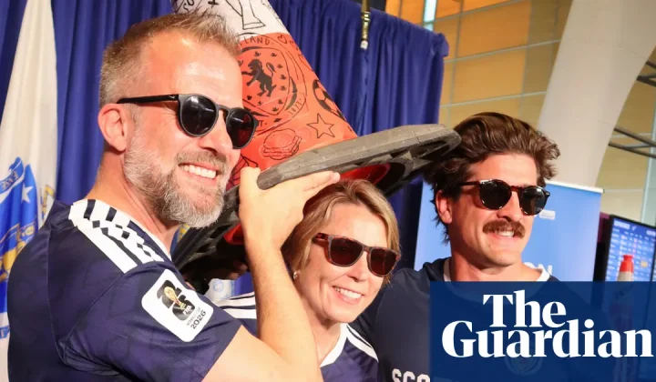 Scottish World Cup Fans’ Iconic Traffic Cone Arrives in Boston for Charity Tour