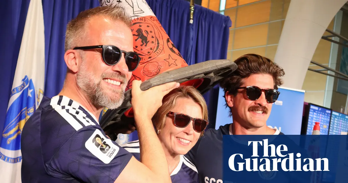 Scottish World Cup Fans’ Iconic Traffic Cone Arrives in Boston for Charity Tour