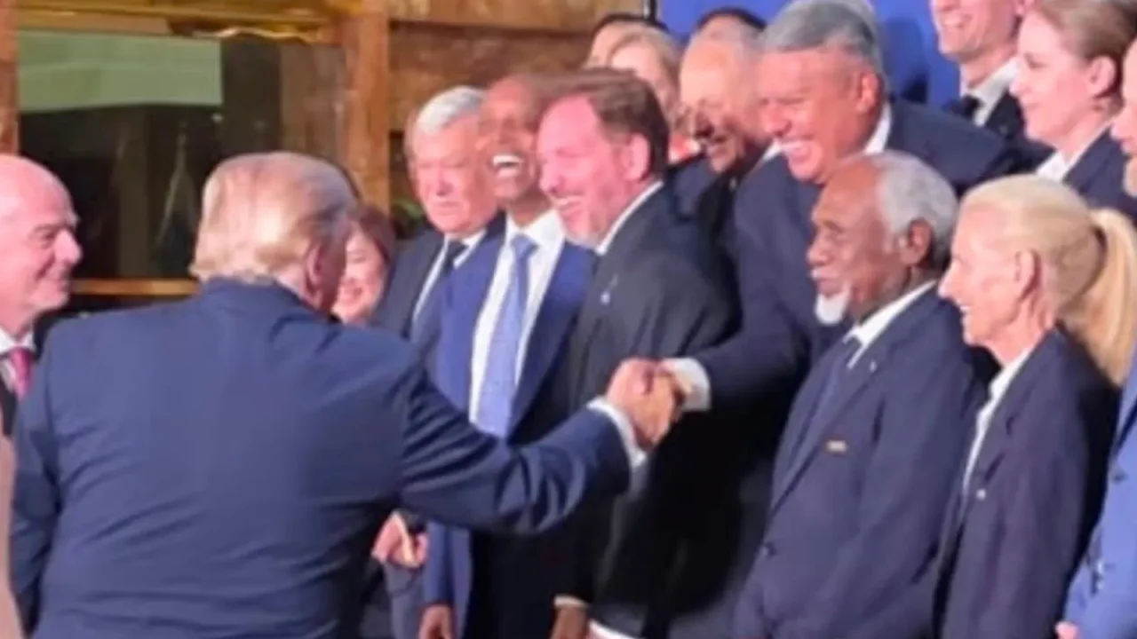 Donald Trump Greets AFA President Claudio Tapia Ahead of 2026 World Cup Final
