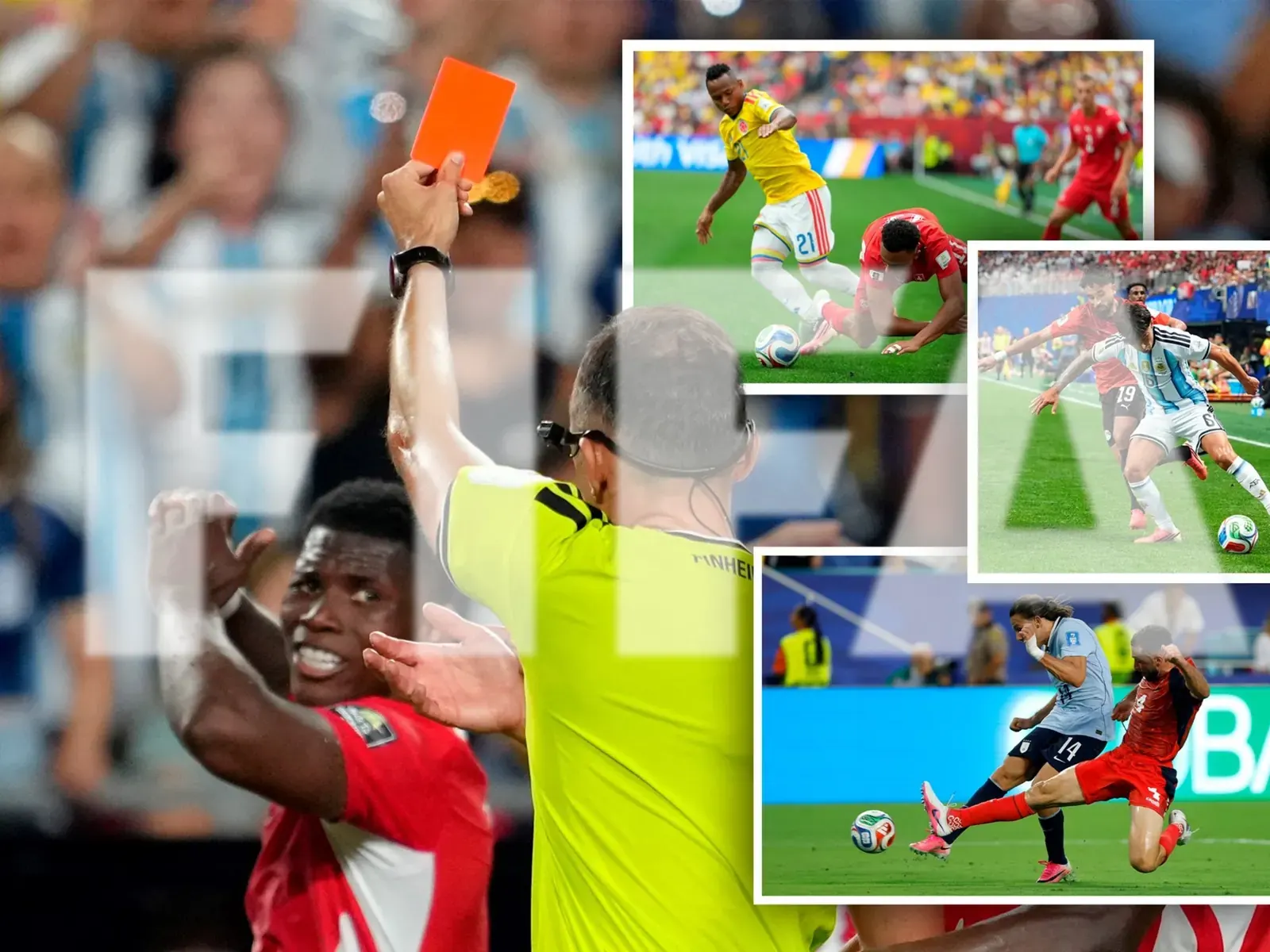 Argentina team celebrating a goal during the World Cup 2026 match.