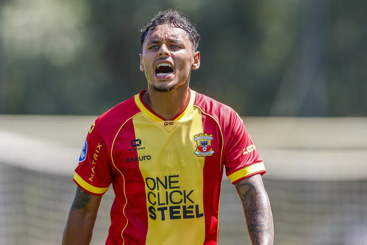 Go Ahead Eagles player Dean James in action on the pitch.