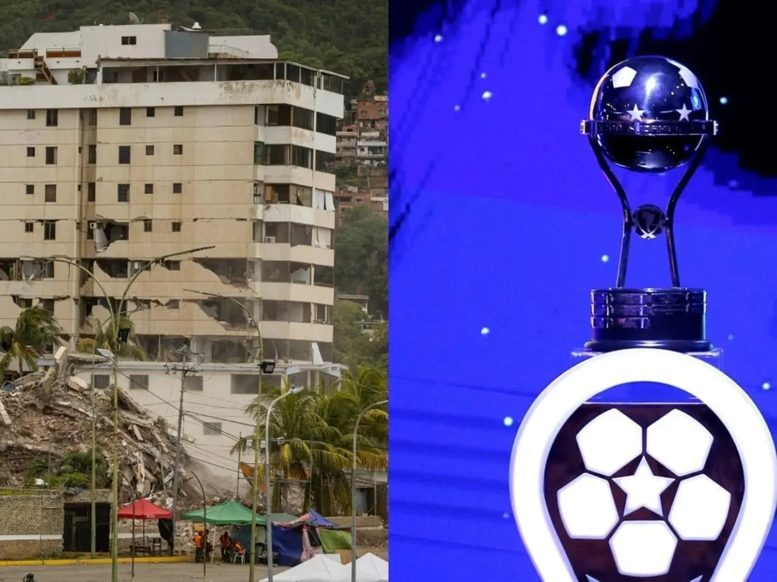 Damaged infrastructure in Venezuela following a significant earthquake.
