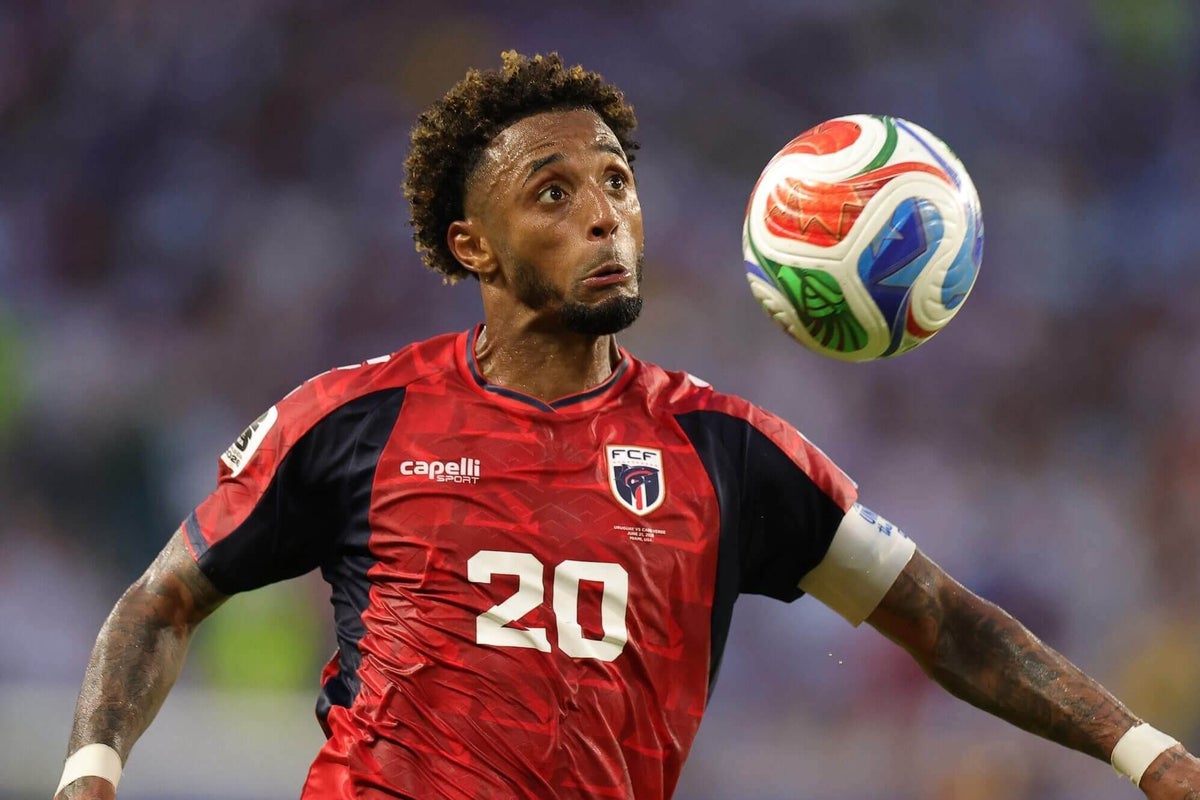 Ryan Mendes, captain of the Cape Verdean national football team, in action during a match.