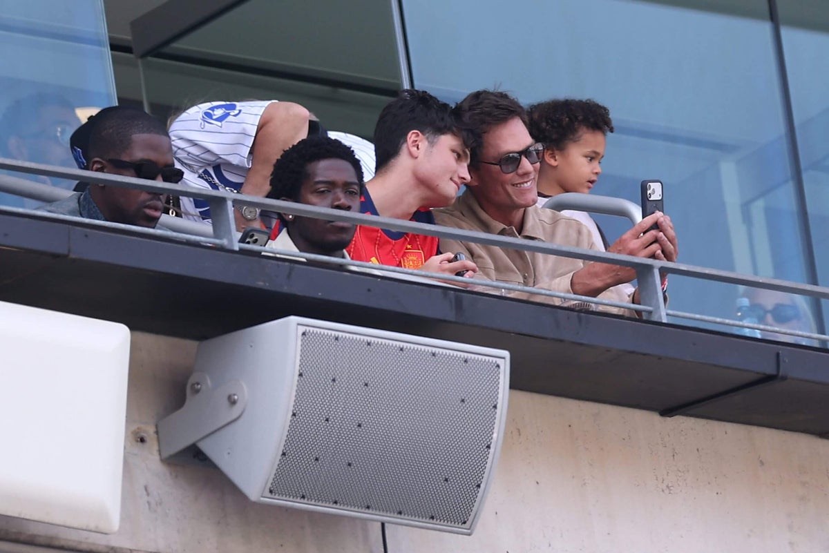 Supporters inside MetLife Stadium during the World Cup final between Spain and Argentina