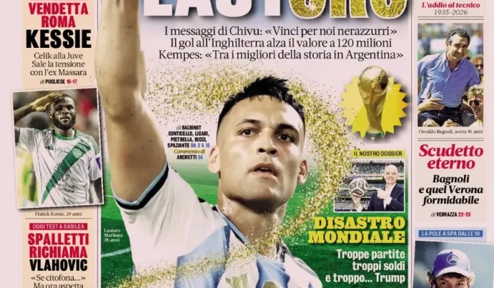 Italian Football Dailies Highlight Lautaro Martinez’s Rise and Roma’s Transfer Activity