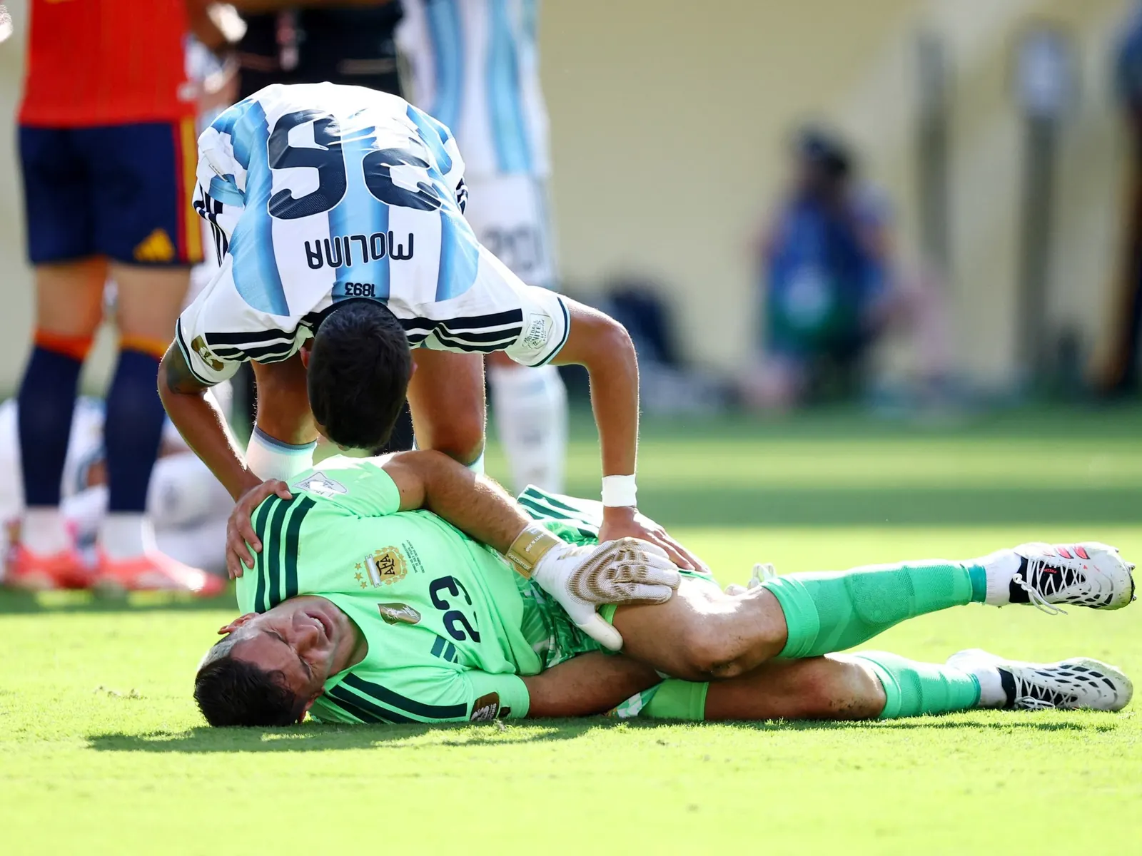 IFAB logo or document about the trial protocol for goalkeeper injuries