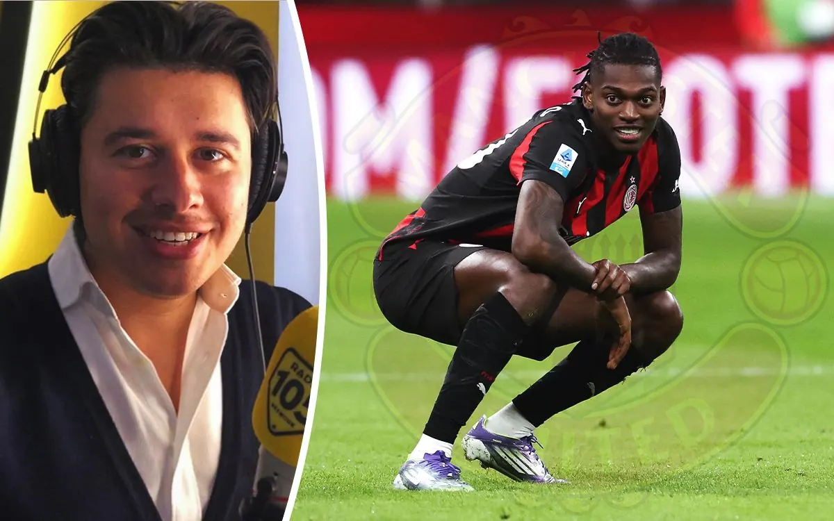 AC Milan forward Rafael Leao in action during a Serie A match in the 2025-26 season