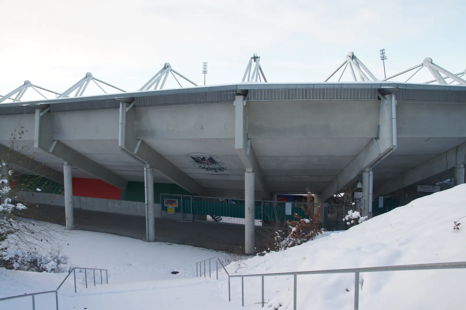 Exterior view of NEC Nijmegen's stadium