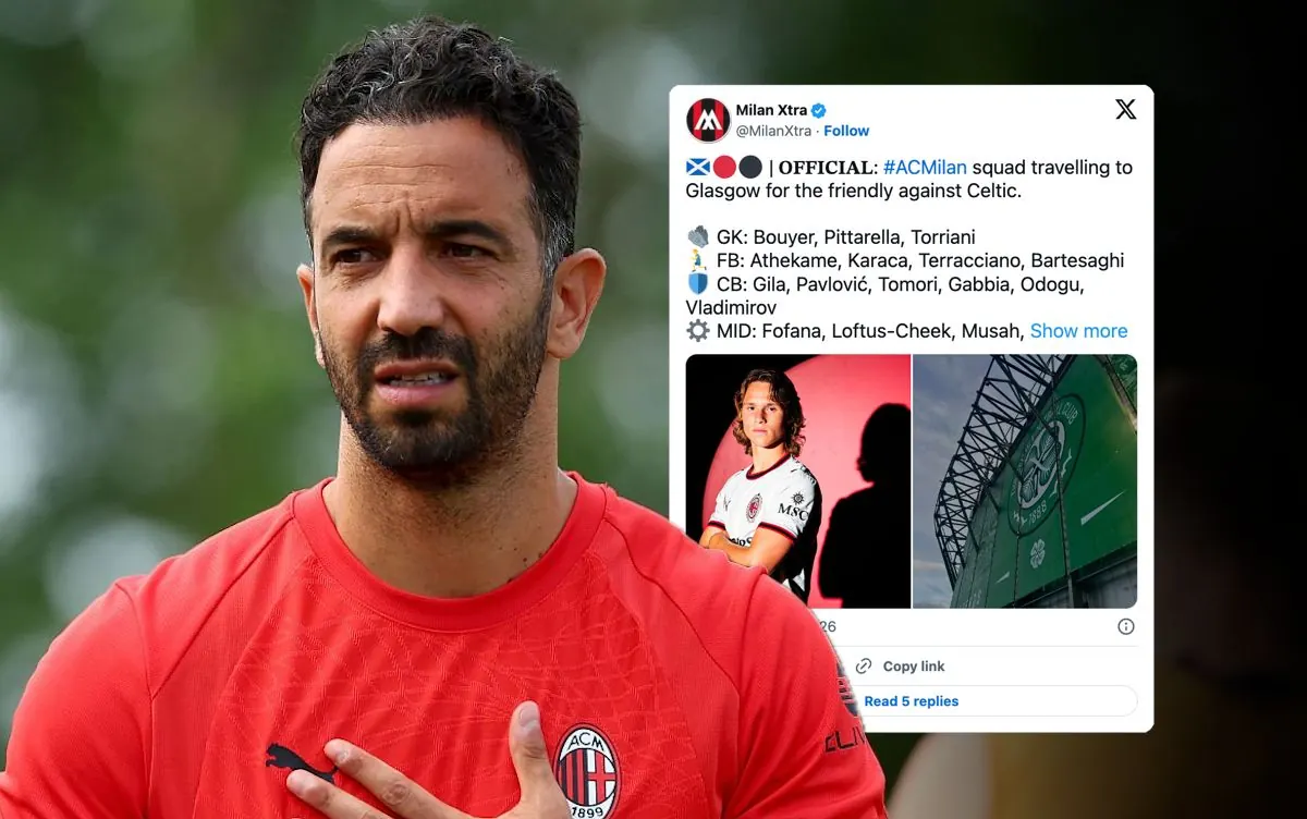 AC Milan squad training in Glasgow ahead of preseason friendly against Celtic