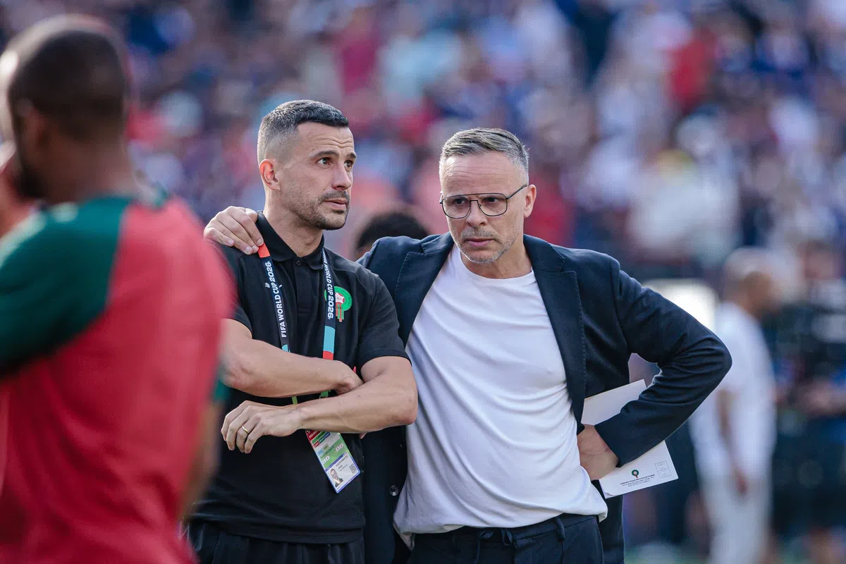 Morocco's football team in a World Cup match against France.
